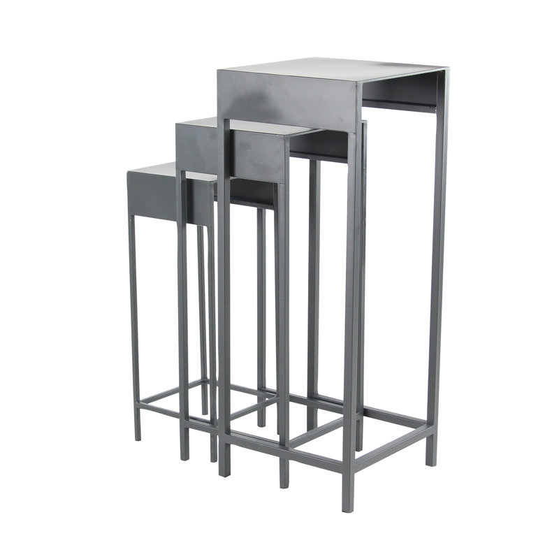 Ivy Bronx Reatha Contemporary Iron 3 Piece Nesting Plant Stand Set